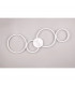 Rondo Modern 37W LED Semi Flush Light White Matt 3000K-5