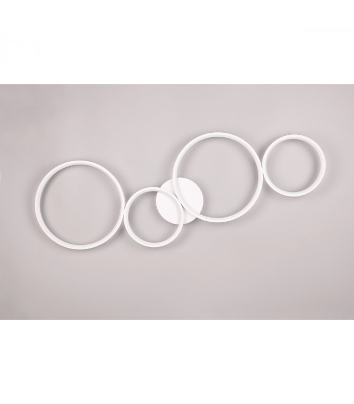 Rondo Modern 37W LED Semi Flush Light White Matt 3000K-5
