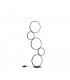 Rondo Modern LED Integrated Floor Lamp Black Matt 3000K with Footswitch-1