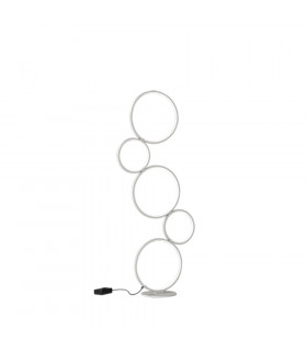 Rondo Modern LED Integrated Floor Lamp White Matt 3000K with Footswitch-1