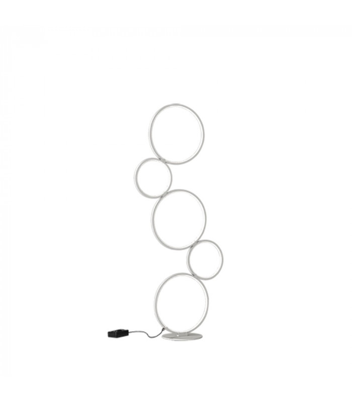 Rondo Modern LED Integrated Floor Lamp White Matt 3000K with Footswitch-1