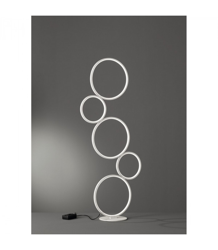 Rondo Modern LED Integrated Floor Lamp White Matt 3000K with Footswitch-2