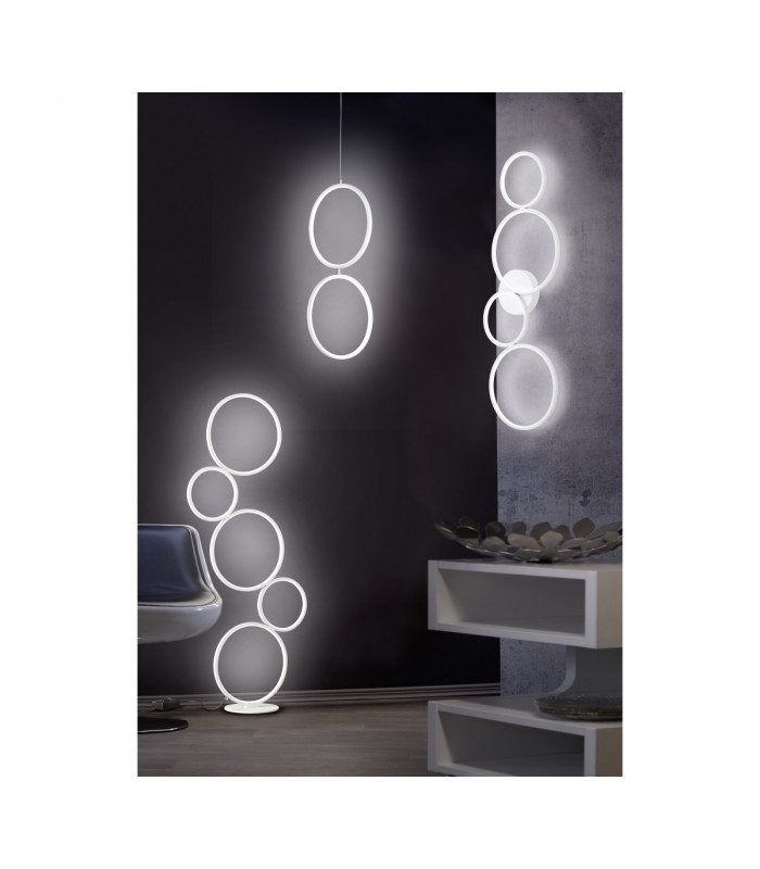 Rondo Modern LED Integrated Floor Lamp White Matt 3000K with Footswitch-3
