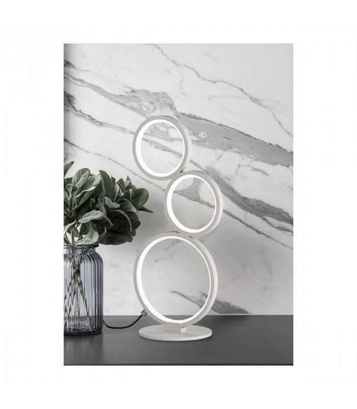 Rondo Modern 17W LED Table Lamp White Matt 3000K-3