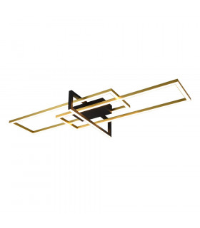 Salinas Modern 34W LED Semi Flush Light Brass Matt 3000K-1