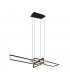 Salinas Modern Bar Pendant Ceiling Light Black Matt 3000K-1