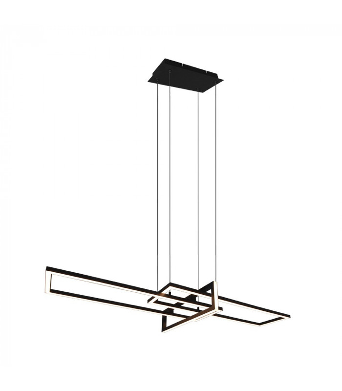 Salinas Modern Bar Pendant Ceiling Light Black Matt 3000K-1