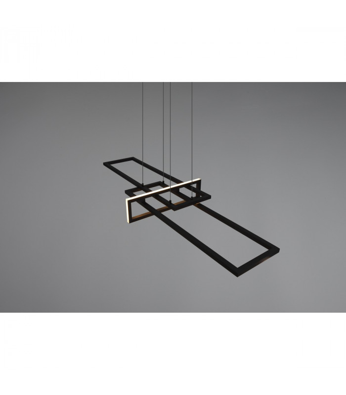Salinas Modern Bar Pendant Ceiling Light Black Matt 3000K-3