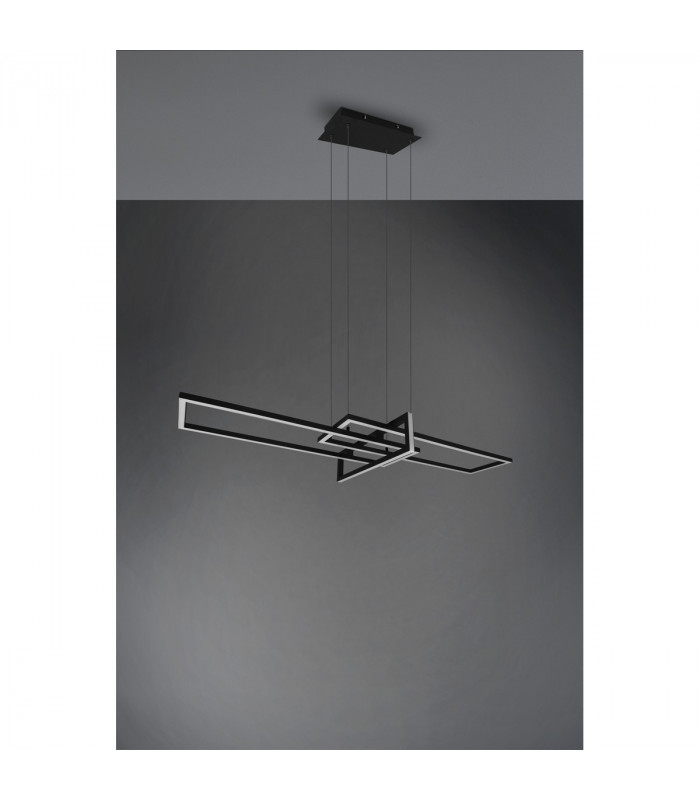Salinas Modern Bar Pendant Ceiling Light Black Matt 3000K-5