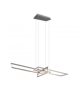 Salinas Modern Bar Pendant Ceiling Light Nickel Matt 3000K-1