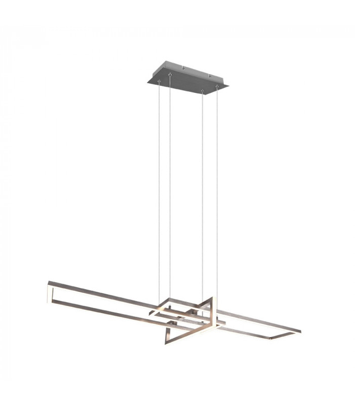 Salinas Modern Bar Pendant Ceiling Light Nickel Matt 3000K-1