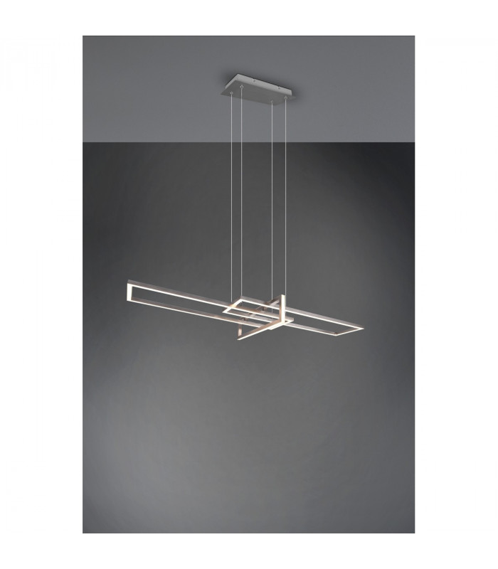 Salinas Modern Bar Pendant Ceiling Light Nickel Matt 3000K-2
