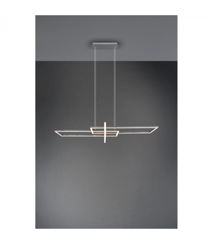 Salinas Modern Bar Pendant Ceiling Light Nickel Matt 3000K-3