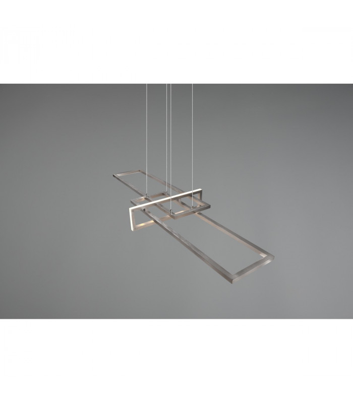 Salinas Modern Bar Pendant Ceiling Light Nickel Matt 3000K-4