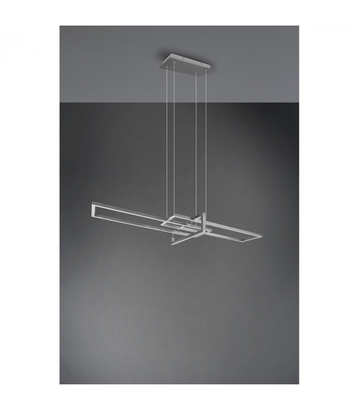 Salinas Modern Bar Pendant Ceiling Light Nickel Matt 3000K-5