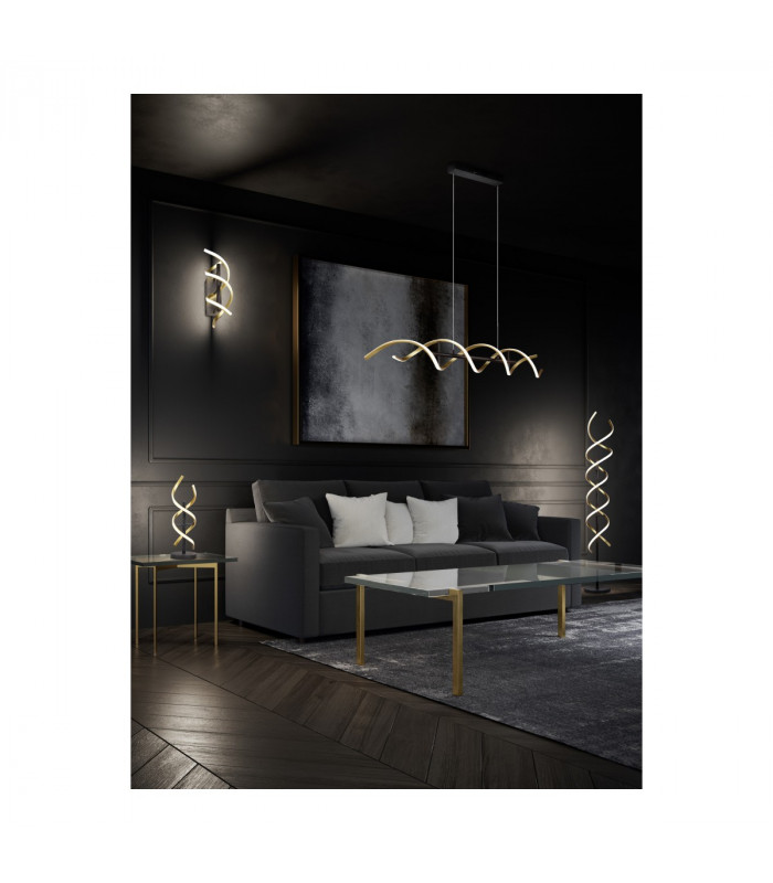 Sequence Modern LED Integrated Floor Lamp Brass Matt 2300-3000-4000K-6