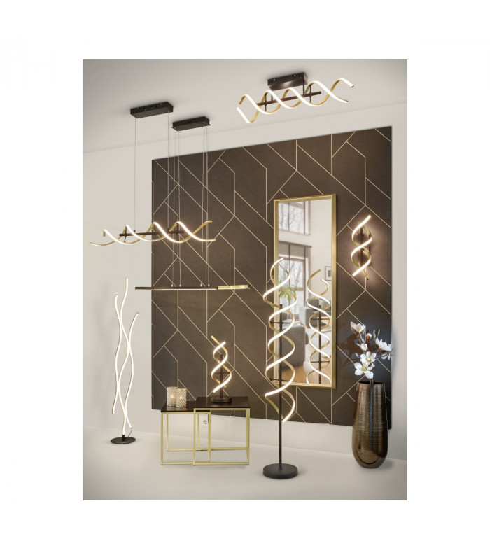 Sequence Modern LED Integrated Floor Lamp Brass Matt 2300-3000-4000K-7