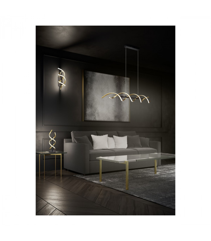 Sequence Modern 20.5W LED Table Lamp Brass Matt 2300-3000-4000K-6