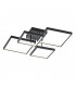 Sorrento Modern 24W LED Semi Flush Light Black Matt 3000K-1