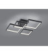 Sorrento Modern 24W LED Semi Flush Light Black Matt 3000K-2