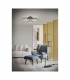 Sorrento Modern 24W LED Semi Flush Light Black Matt 3000K-3
