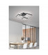 Sorrento Modern 24W LED Semi Flush Light Black Matt 3000K-4