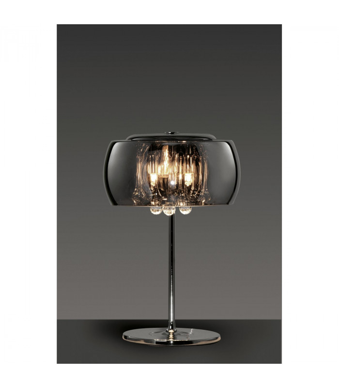 Vapore Modern 3 Light Glass Table Lamp Chrome-2