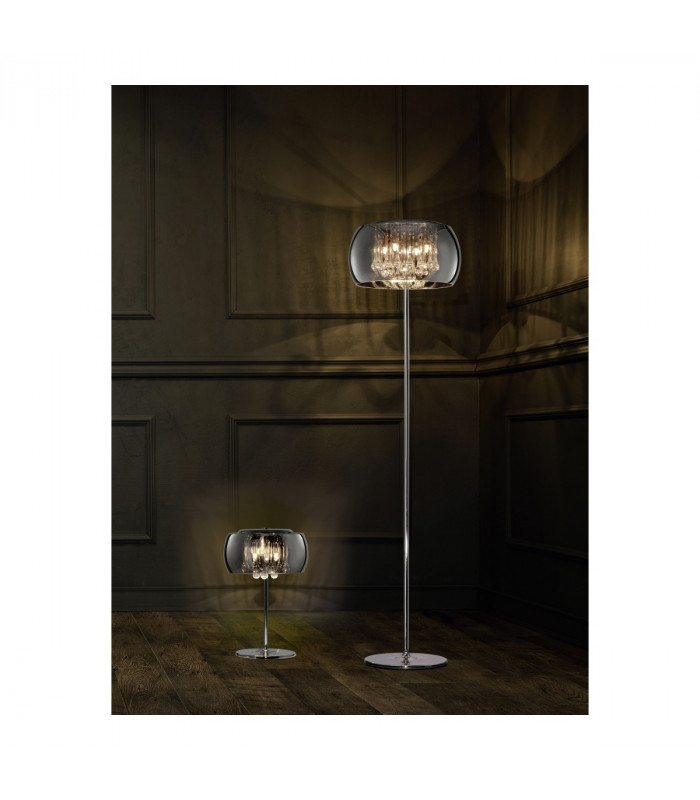 Vapore Modern 3 Light Glass Table Lamp Chrome-4