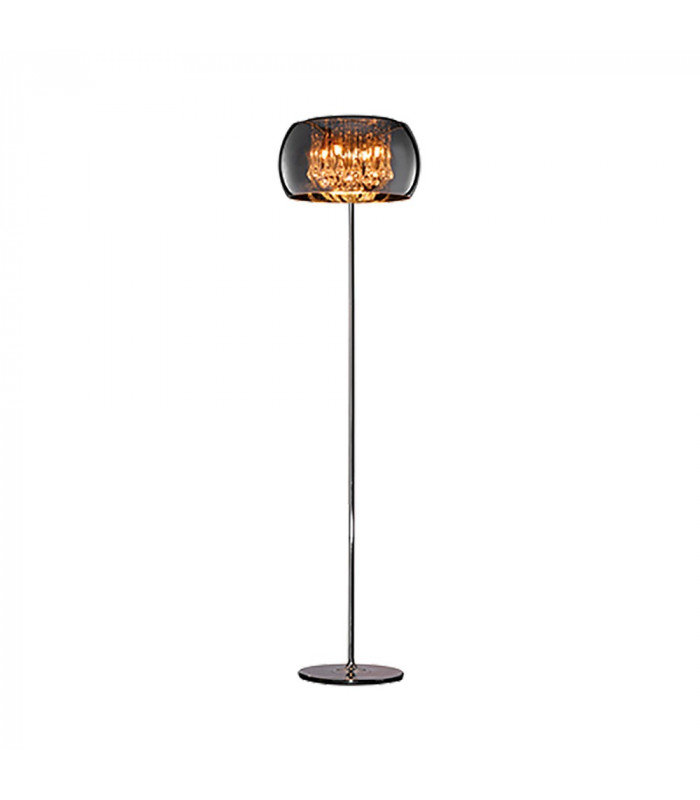 Vapore Modern 4 Light Glass Floor Lamp Chrome with Footswitch-1