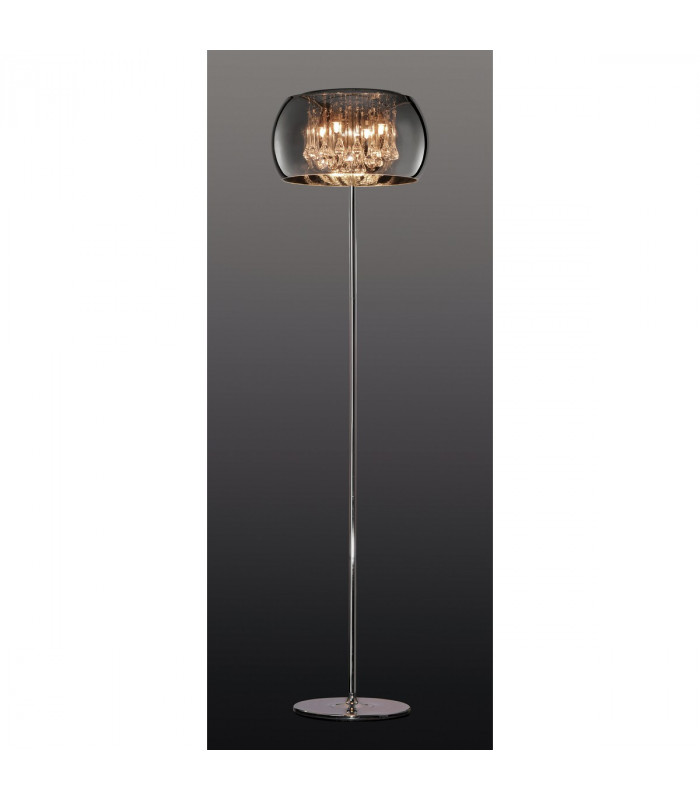 Vapore Modern 4 Light Glass Floor Lamp Chrome with Footswitch-2