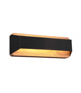 Arino Modern 35cm Up & Down Wall Lamp Black Matt 3000K-1
