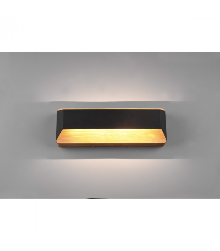 Arino Modern 35cm Up & Down Wall Lamp Black Matt 3000K-4