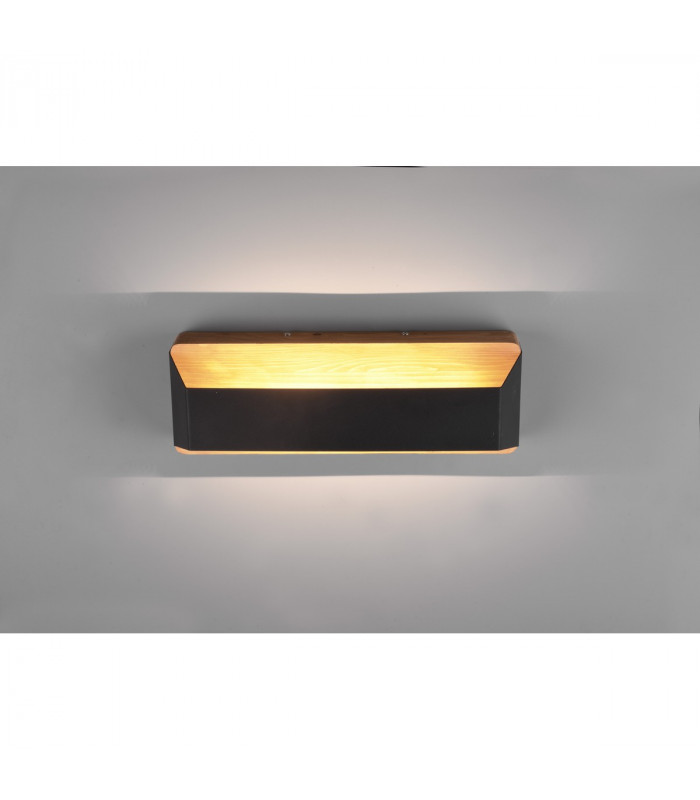 Arino Modern 35cm Up & Down Wall Lamp Black Matt 3000K-5
