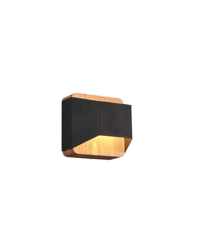 Arino Modern 12cm Up & Down Wall Lamp Black Matt 3000K-1
