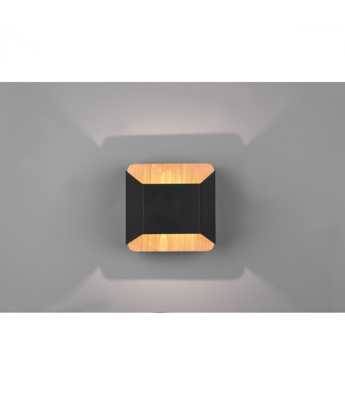 Arino Modern 12cm Up & Down Wall Lamp Black Matt 3000K-3