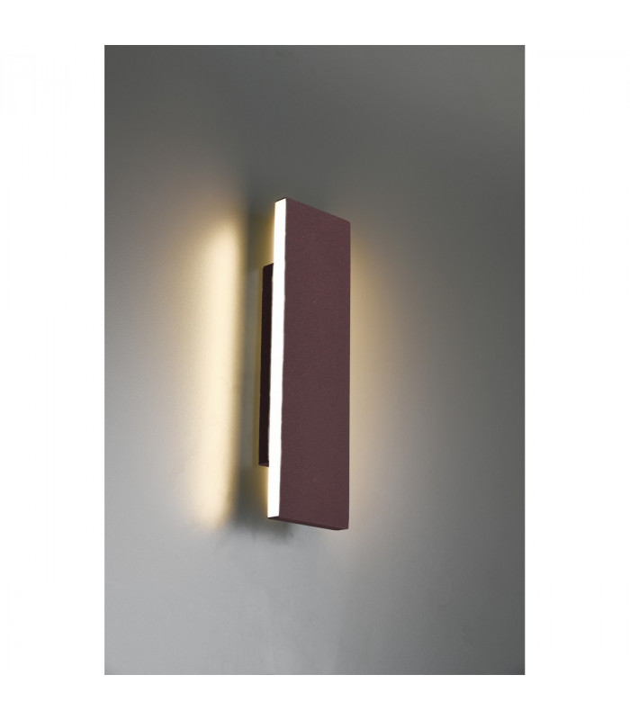 Concha Modern 2 Light Up & Down Wall Lamp Rusty 28cm 3000K-4