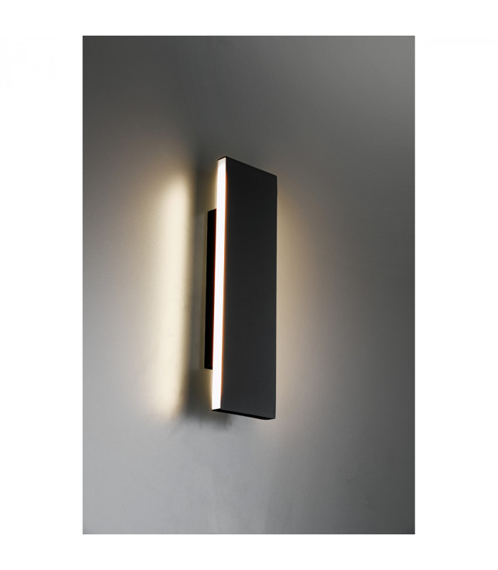 Concha Modern 2 Light Up & Down Wall Lamp Anthracite 28cm 3000K-4
