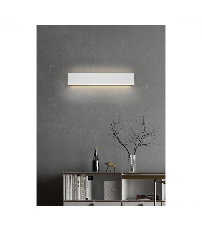 Concha Modern 2 Light Up & Down Wall Lamp White Matt 47cm 3000K-6