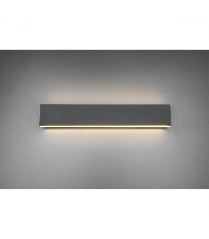 Concha Modern 2 Light Up & Down Wall Lamp Anthracite 47cm 3000K-2