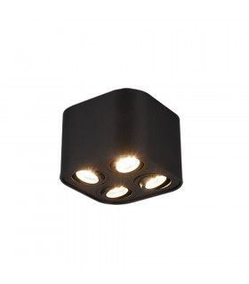 Cookie Modern 4 Light Surface Mounted Downlight Black Matt-1