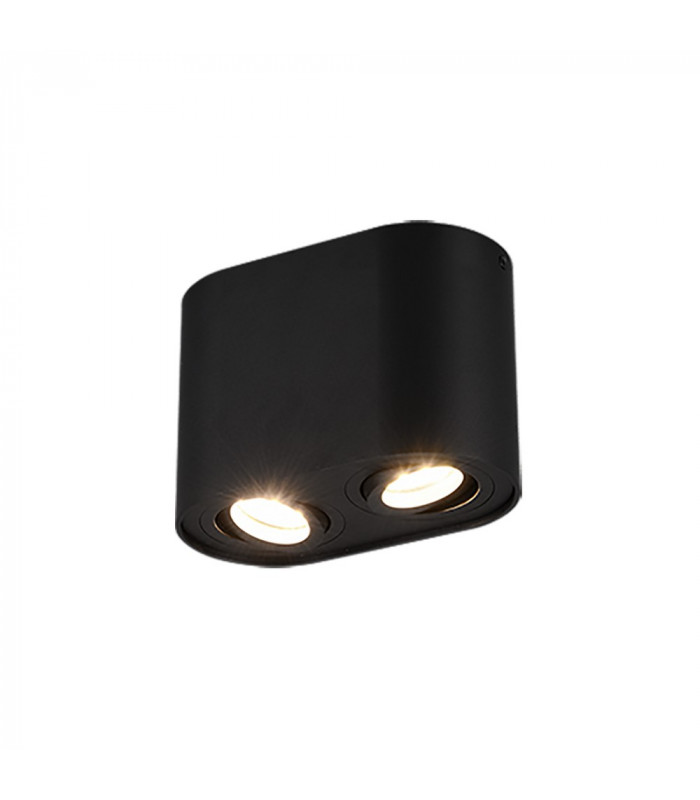 Cookie Modern 2 Light Surface Mounted Downlight Black Matt-1