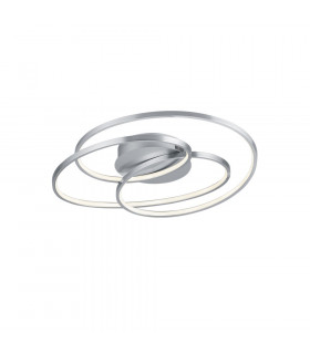 Gale Modern 38.5W LED Semi Flush Light Nickel Matt 3000K-1