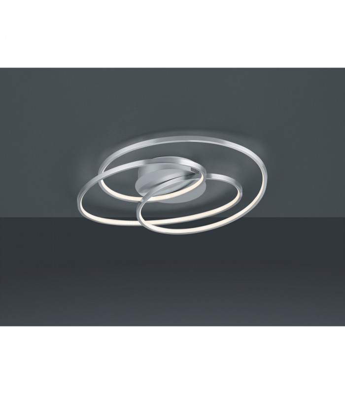 Gale Modern 38.5W LED Semi Flush Light Nickel Matt 3000K-2