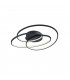 Gale Modern 38.5W LED Semi Flush Light Black Matt 3000K-1
