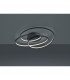 Gale Modern 38.5W LED Semi Flush Light Black Matt 3000K-2