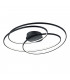 Gale Modern 50W LED Semi Flush Light Black Matt 3000K-1