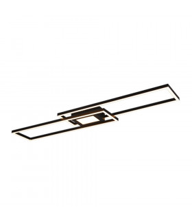 Ganado Modern RGBW LED 37W LED Semi Flush Light Black Matt 2700-6500K Remote control-1