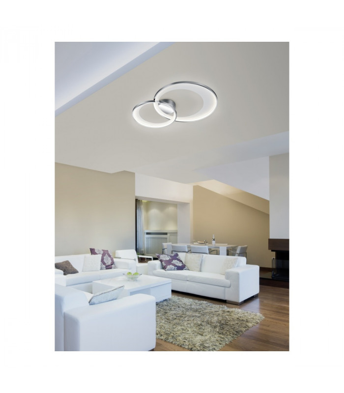 Granada Modern 29W LED Semi Flush Light Chrome 3000K-4