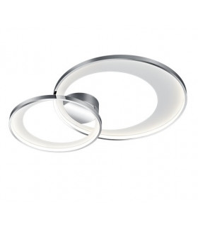 Granada Modern 36W LED Semi Flush Light Chrome 85cm 3000K-1