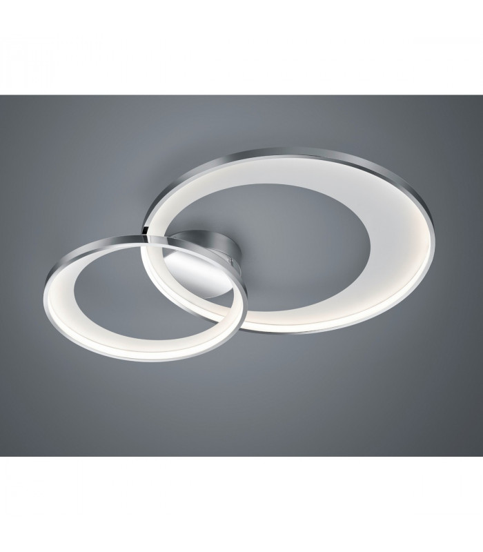 Granada Modern 36W LED Semi Flush Light Chrome 85cm 3000K-2